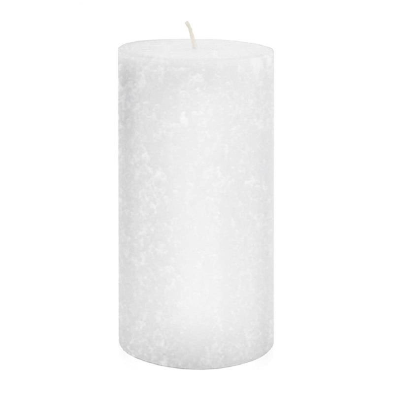 Root Candles Unscented Pillar Candles Beeswax Enhanced Textured Timberlineâ„¢ Pillar Candle, 3 x 6-Inch, White - Image 1